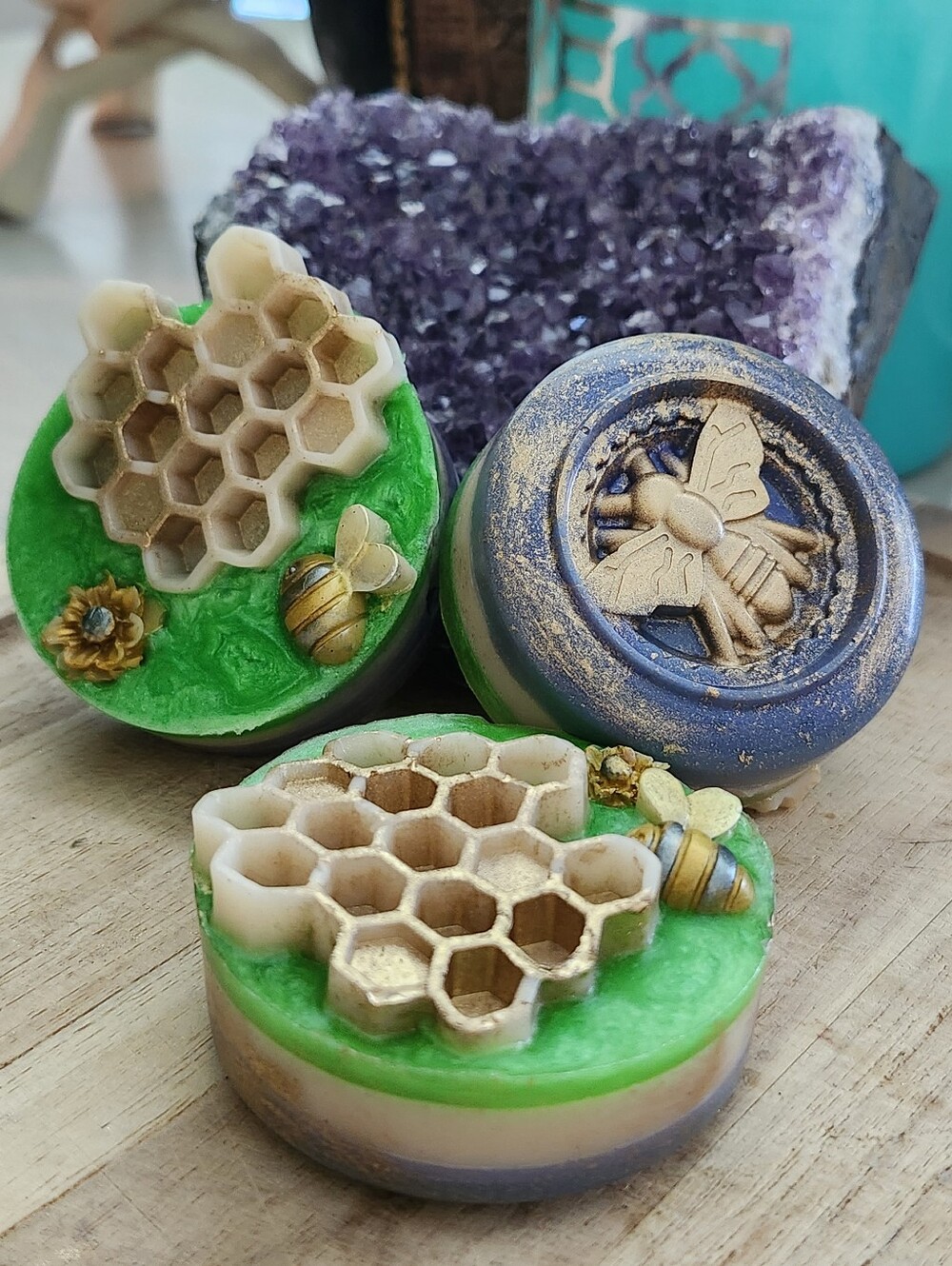 Free Gift🪻🍯Handmade "Lavander & Chamomile Honey Fields" Goat Milk Soap W/ Aloe
